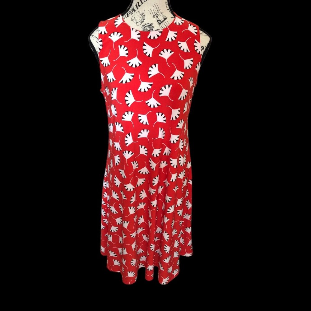 Anne Klein Red White Accent Dress